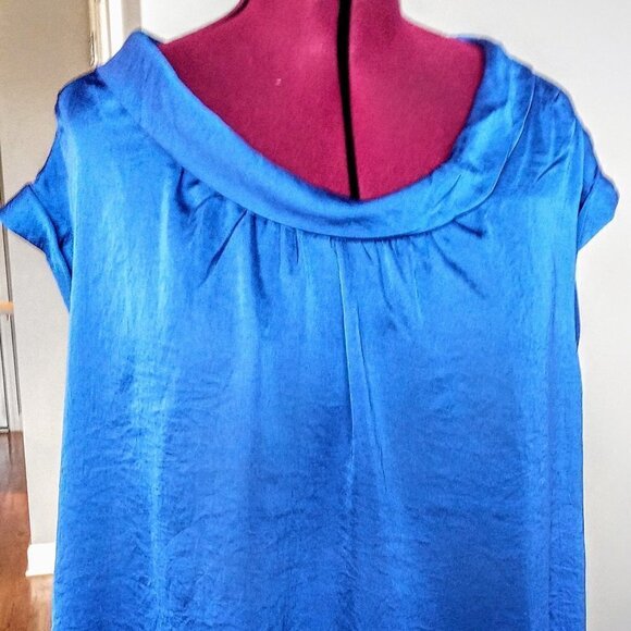 Michael Kors Cobalt Blue Scoop Neck Top NWT - Picture 1 of 8